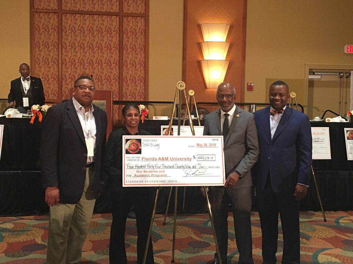 LRobinsonFAMU's tweet photo. Thank you Rattlers for your donation of $444,079.19 for student scholarships and resources! #FAMUNAA2018 #FAMUmagic https://t.co/LWIqCZoIkJ