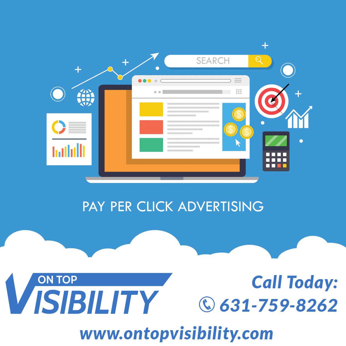 ontopvisibility's tweet photo. Pay Per Click advertising is a very powerful tool that when budgeted correctly can increase your web presence. If your pay per click campaign is not managed properly you can lose money and not see any results. Contact On Top Visibility now to hire PPC professionals.#nyc https://t.co/nhaDS3v4W1