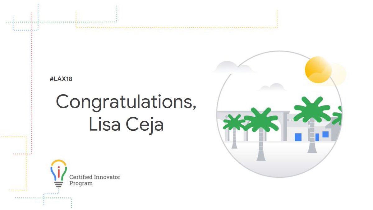 LisaGCeja's tweet photo. 🤩 I'm a Google Innovator!!!!! I can't even think clearly right now, I'm just so happy!  Looking forward to meeting my #LAX18 #GoogleEI Googley Cohort! https://t.co/AUSAIhWOsW