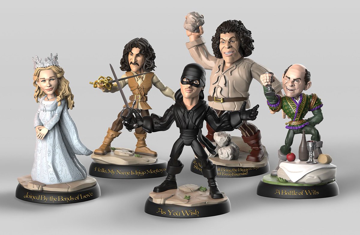 BaityMan's tweet photo. Stylized 3d art of The Princess Bride Statue line created for The Hamilton Collection. https://t.co/H45XhJHIQm