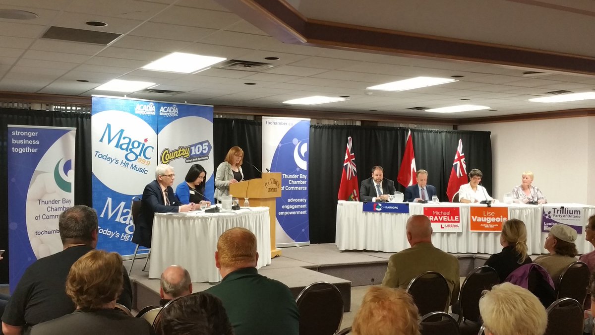 tbchamber's tweet photo. Candidate Forum getting underway at the DaVinci Centre #ChamberDebate https://t.co/fmSPBGLXSF