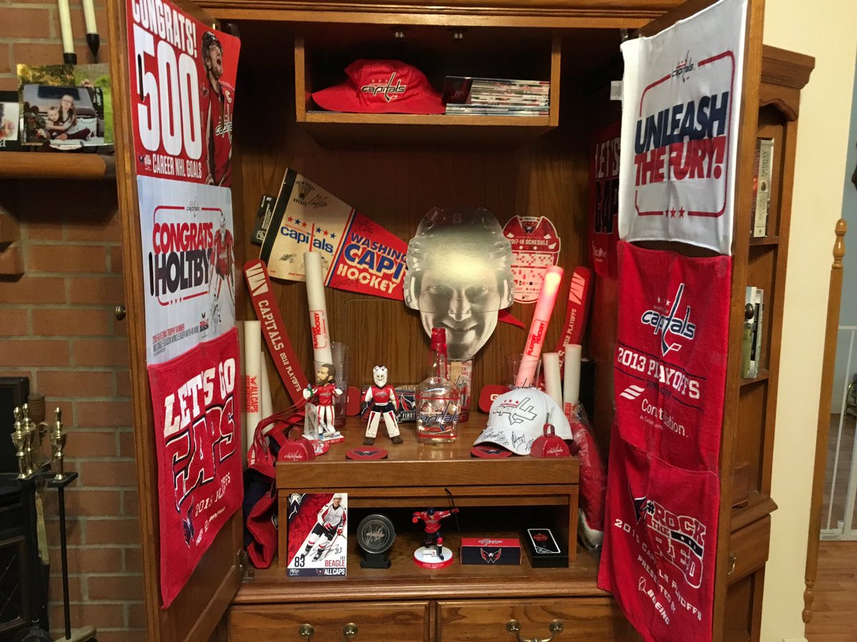 JimmyP776's tweet photo. @BSmooth39 @Kravitz76 @KBow5 @MattyNats_ @FinePosh @ChiefRubin @NBCSCapitals @RichmondJohn804 @ecl326 @RecklessKelly77 @Capn_ToeKnee @JerryRumph @AWhite7877 @NoVa_Caps @SSmithCaps @CapTerp17 @Shawnimal67 @coolmichael0000 @TheWuWu @HockeyShrader8 @reMIKEis @CAPS_NAT1ON @dvlassop @makinthepush @moneymetalcakes @AlexSmithSzn @DCSportsMom @OvietheBulldog @SportMajor @MattBurdetsky @grantpaulsen @JenksNBCS @katiebhockey @suzjdean @skinzmama I'm opening up the #CapsShrine Activating the #BadAssBeerGlasses #RocktheRed from home tonite! #CapsStyle playoff hockey mode! https://t.co/A24E8BpzGM