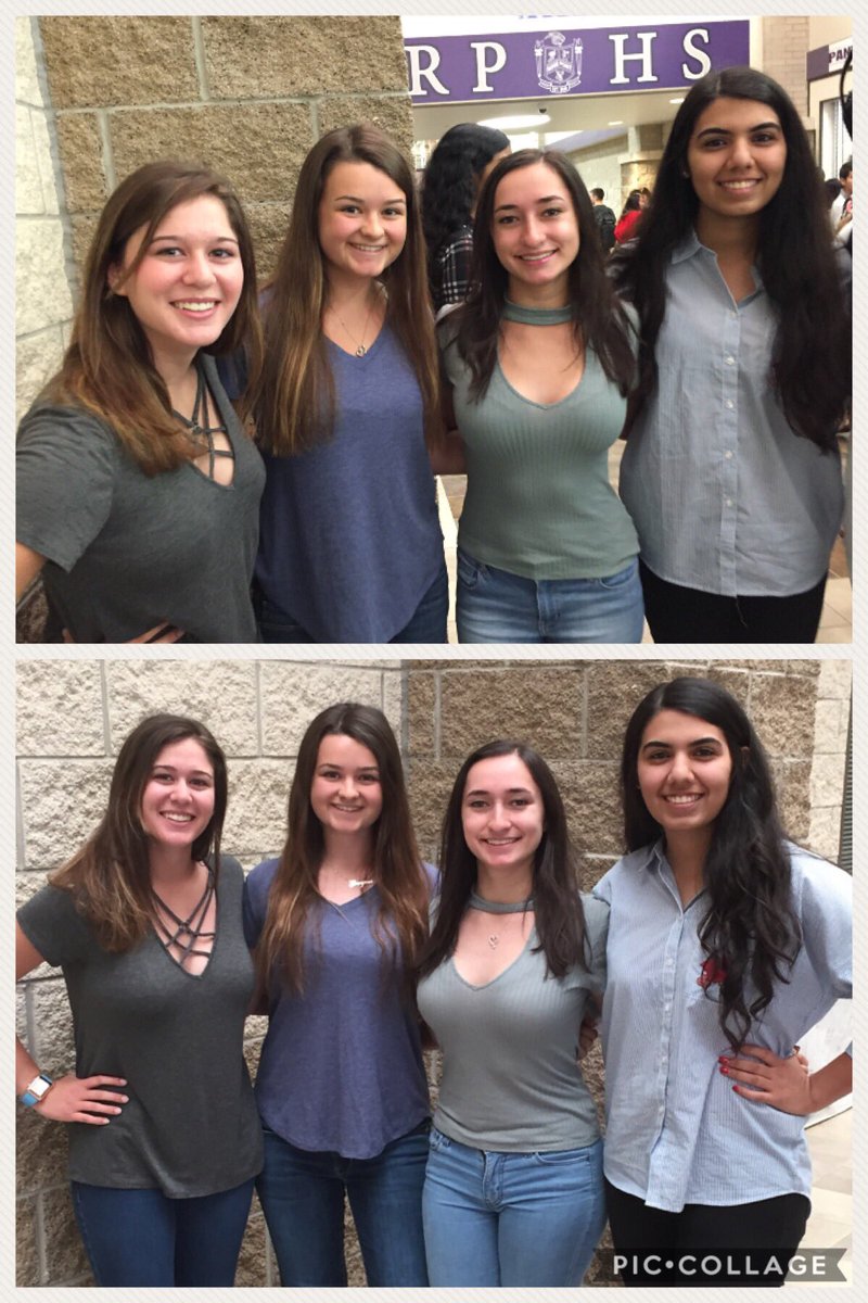 czarastros's tweet photo. Same best friends, same outfits, but now new beginnings yet still dysfunctional photo takers #firstdaytolastday #seniors #2018 #rphs https://t.co/kxsCPMvmhz