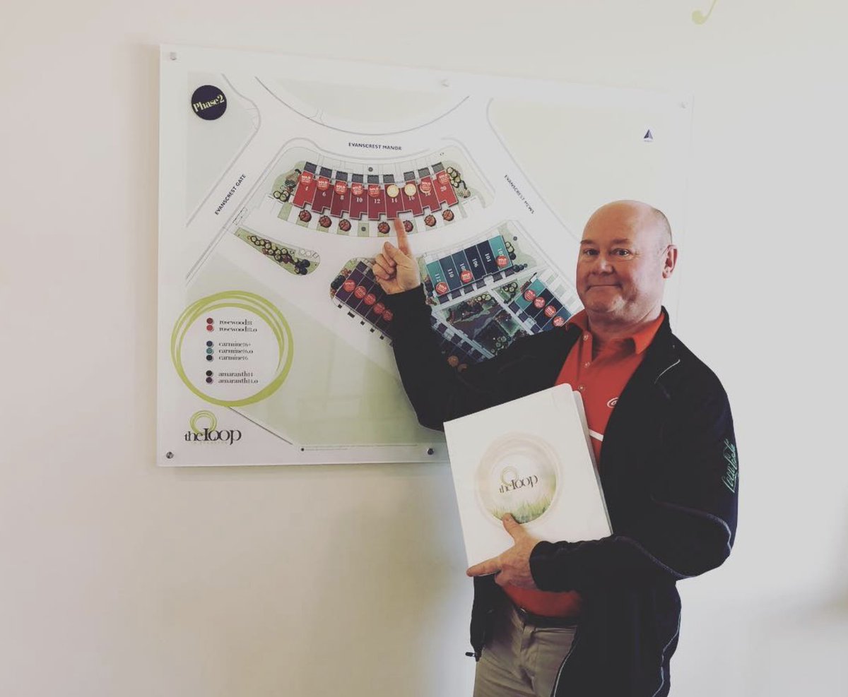 StreetsideYYC's tweet photo. One of our happy purchasers at The Loop in Evanston. As you can see on the map, we’re almost sold out of Phase One! Don’t worry though, Phase 2 has launched. #loopliving #yycre https://t.co/S0eT9x2Tkd https://t.co/YzmiWnw5td