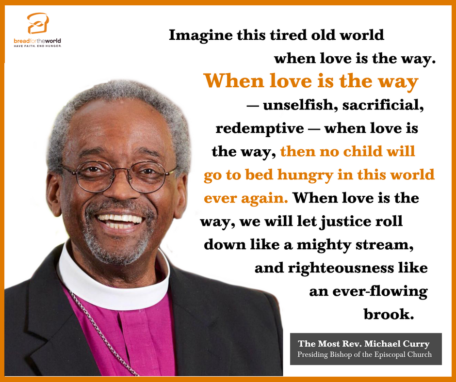 bread4theworld's tweet photo. What does it mean to embrace the Jesus Movement? It's about feeding those who hunger writes Bishop @PB_Curry. https://t.co/xYkXJqiuuA
#WhenLoveIsTheWay #FaithInAction #Jesus #WednesdayWisdom https://t.co/Ffrw1BTxPR