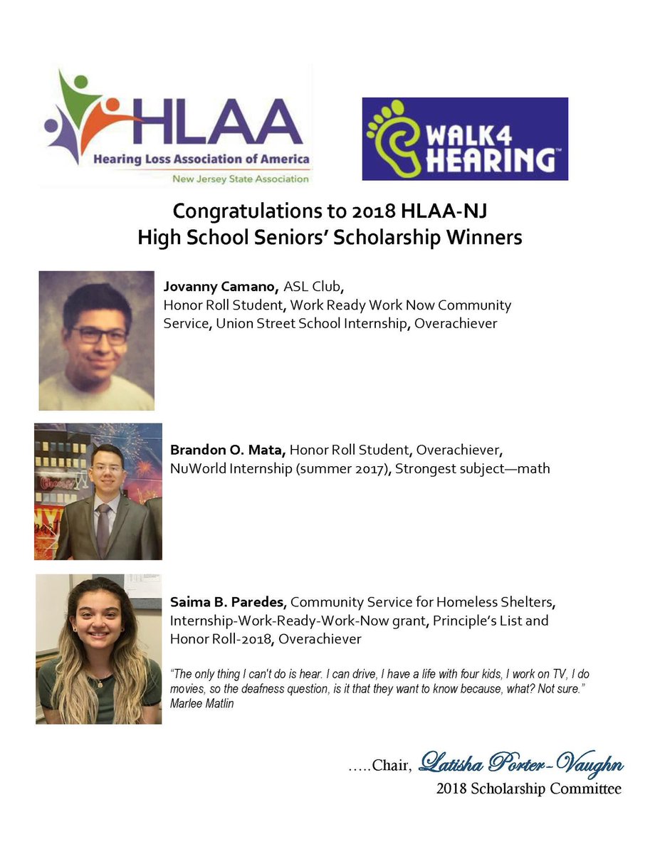AmbitiousByte's tweet photo. This Sunday HLAA-NJ is celebrating 10 years of sharing scholarships for high school graduates!! 😊🎉We hope you can join us. https://t.co/qAXNaToxQK