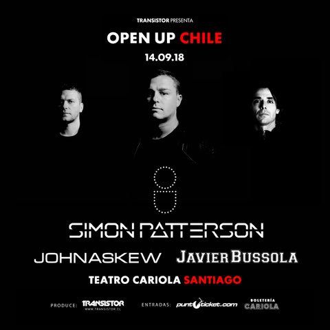 ⚡️El destacado DJ irlandés <a href="/Sipatterson/">Simon Patterson</a> llega a Chile por primera vez junto a <a href="/djjohnaskew/">John Askew</a> y <a href="/javierbussola/">Javier Bussola</a> para una fiesta imperdible ⚡️

💥 Entradas a la venta en Puntoticket desde mañana 💥