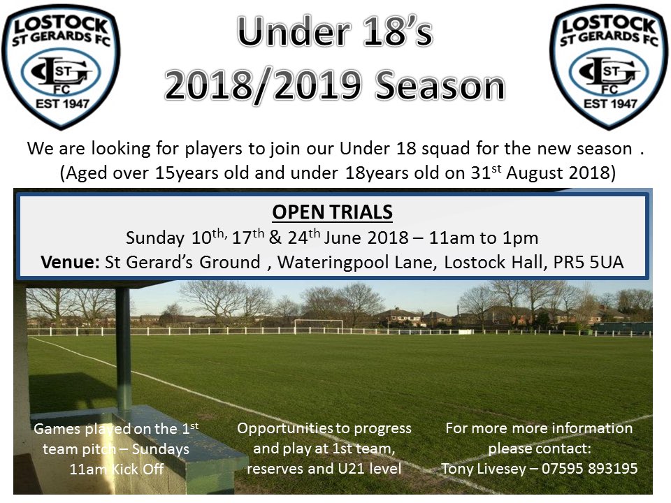 LSGFC's tweet image. ⚽️U18 OPEN TRIALS⚽️

LSGFC will hold “open trials” in June for Under 18’s players looking for opportunities to learn, enjoy &amp;amp; progress in football.