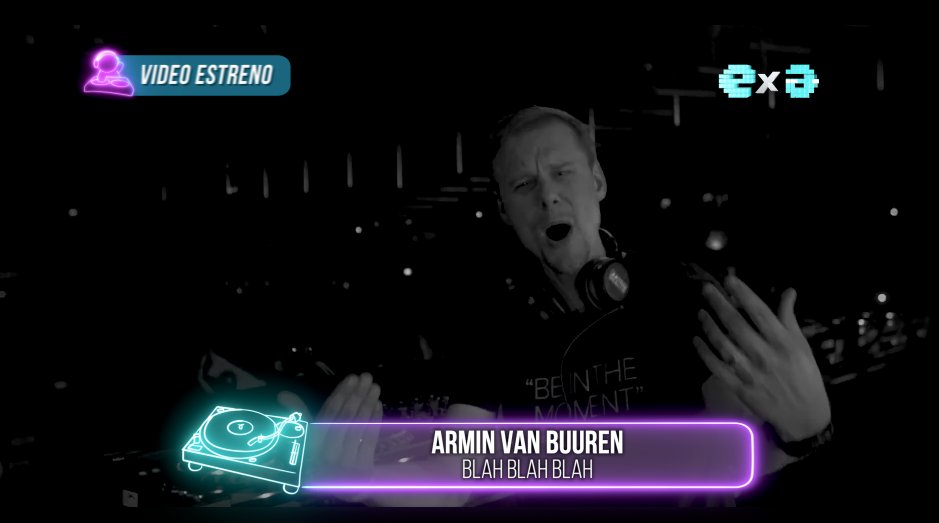 BeMusicOficial's tweet photo. Comenzamos @BeMusicOficial 💜 con los mejores #VideoEstrenos ⚡ y la actitud fiestera al 💯 esto es "Blah Blah Blah" 🎵 de @arminvanbuuren! 🙌 https://t.co/nc8rtXHbVg