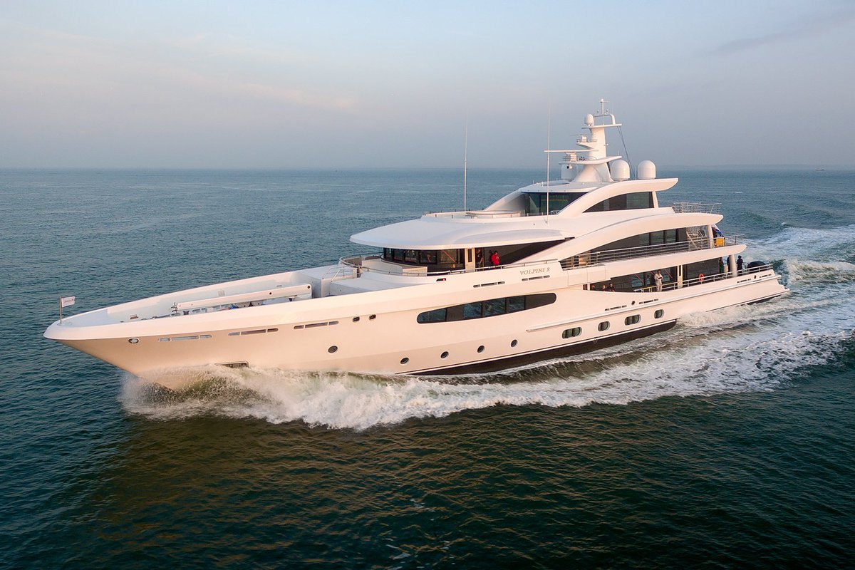 maritimephoto's tweet photo. VOLPINI II (1st Amels LE188 model) performed seatrials today, captured her on her way back to the Amels premises. @AmelsNews #le188 #superyacht #amels #limitededition https://t.co/lkNa7AIZjE