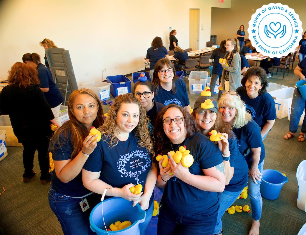 BlueShieldCA's tweet photo. Our employees enjoyed giving back to their local communities across California during our #MayMonthofGiving. Thanks to all who gave their time to make this past month such a great success! #ShieldCACares #WeNeverStop @OSPshasta @SFMFoodBank @CAPCSJC @OpGratitude https://t.co/WCuCJVh4vm