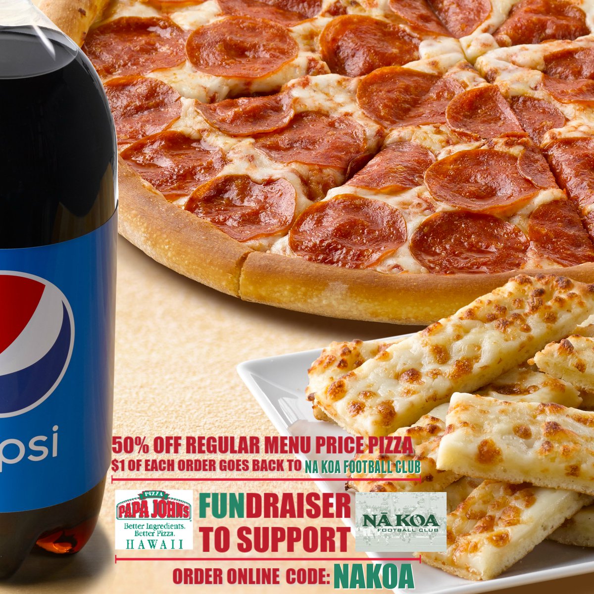 Papa Johns Hawaii On Twitter Get 50 Off Any Regular Menu Price