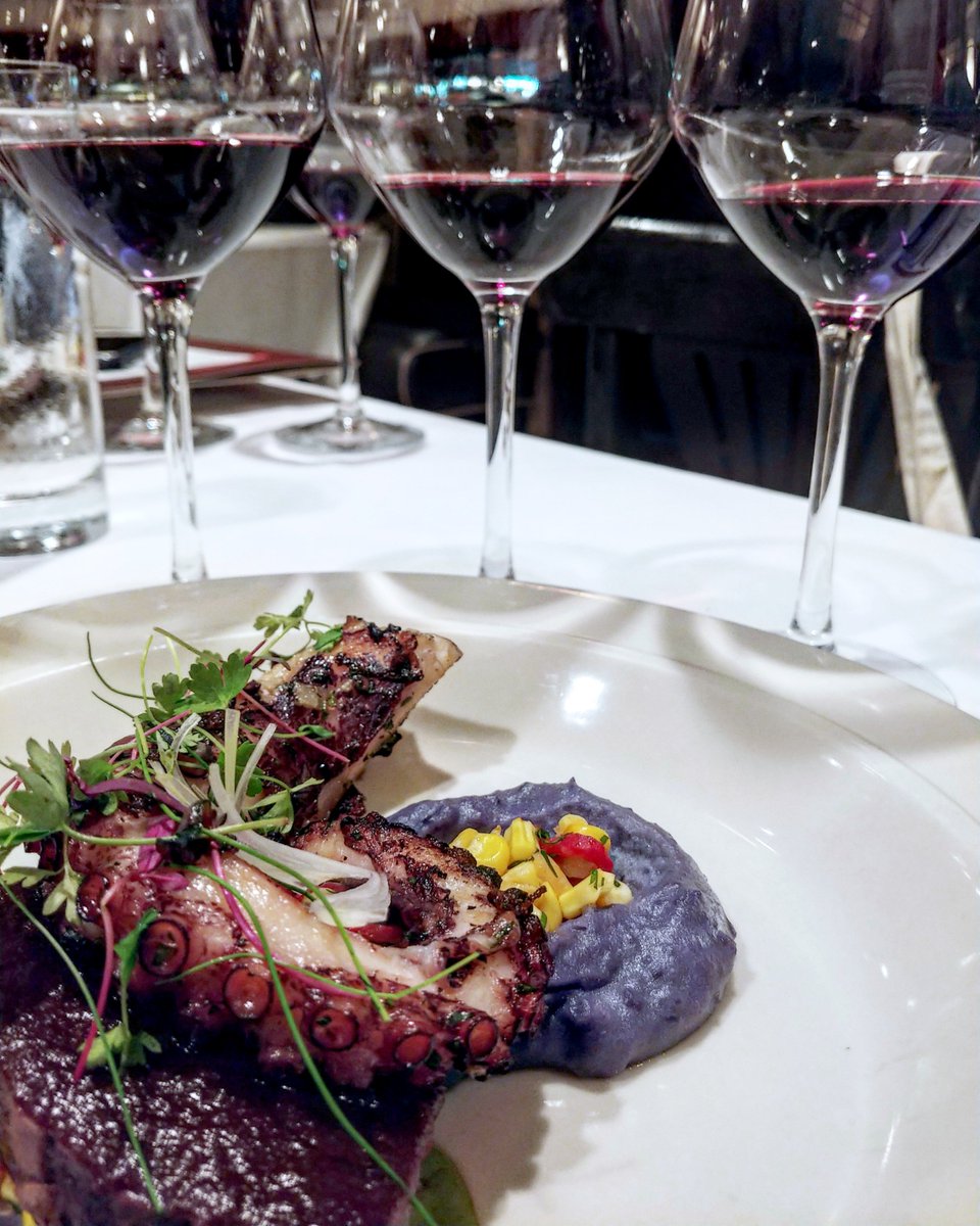 Cathrine Todd (@damewine) on Twitter photo Oh yeah baby, this is my type of Surf & Turf w Poblano Braised Short Rib & Charred Octopus w Purple Potato Puree with <a href="/ChateauBrown/">Chateau Brown</a>, Pessac-Léognan, #Bordeaux reds. The lighter body-moderate instead of full, finer tannins of Pessac-Léognan went well!
#wine
#damewine
#food Oh yeah baby, this is my type of Surf & Turf w Poblano Braised Short Rib & Charred Octopus w Purple Potato Puree with <a href="/ChateauBrown/">Chateau Brown</a>, Pessac-Léognan, #Bordeaux reds. The lighter body-moderate instead of full, finer tannins of Pessac-Léognan went well!
#wine
#damewine
#food