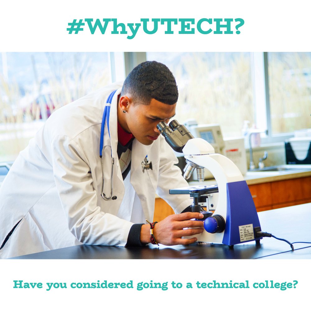 USHECounselor's tweet photo. #WhyUTECH? One advantage of attending a technical college is that they're inexpensive. Depending on the program, cost of required classes could range from a few hundred to a few thousand dollars. #WhyUtahColleges
Read more about UTECH: https://t.co/prb3xGABay https://t.co/wLYDQIizdu