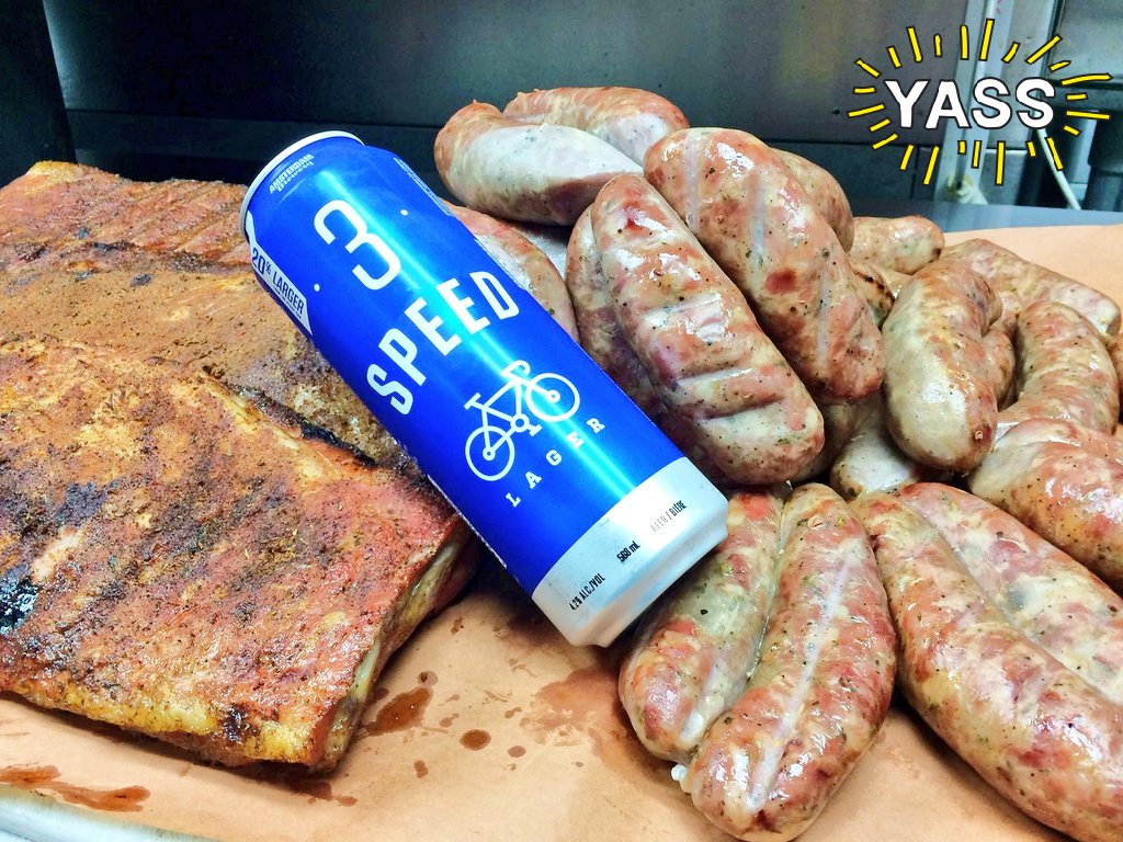 junctionlocal's tweet image. Nothing like lazing back on some meat. Thanks to @amsterdambeer 3 Speed lager now available on our patio special! #Toronto