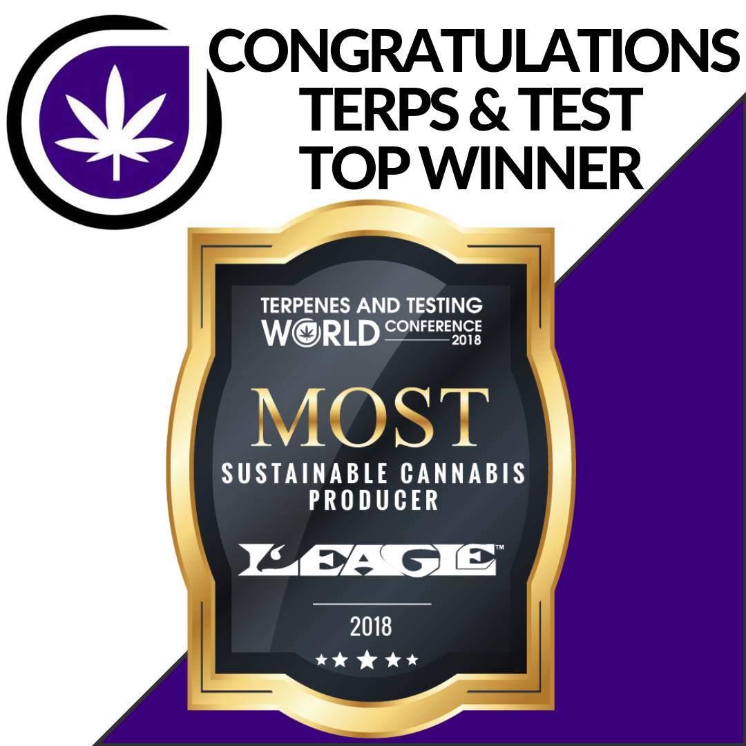 Congrats to @LEagleDenver for winning the #TerpWorldCon2018 Most Sustainable Cannabis Producer! Learn more about them in the newest issue of #TerpenesandTestingMag out now!
