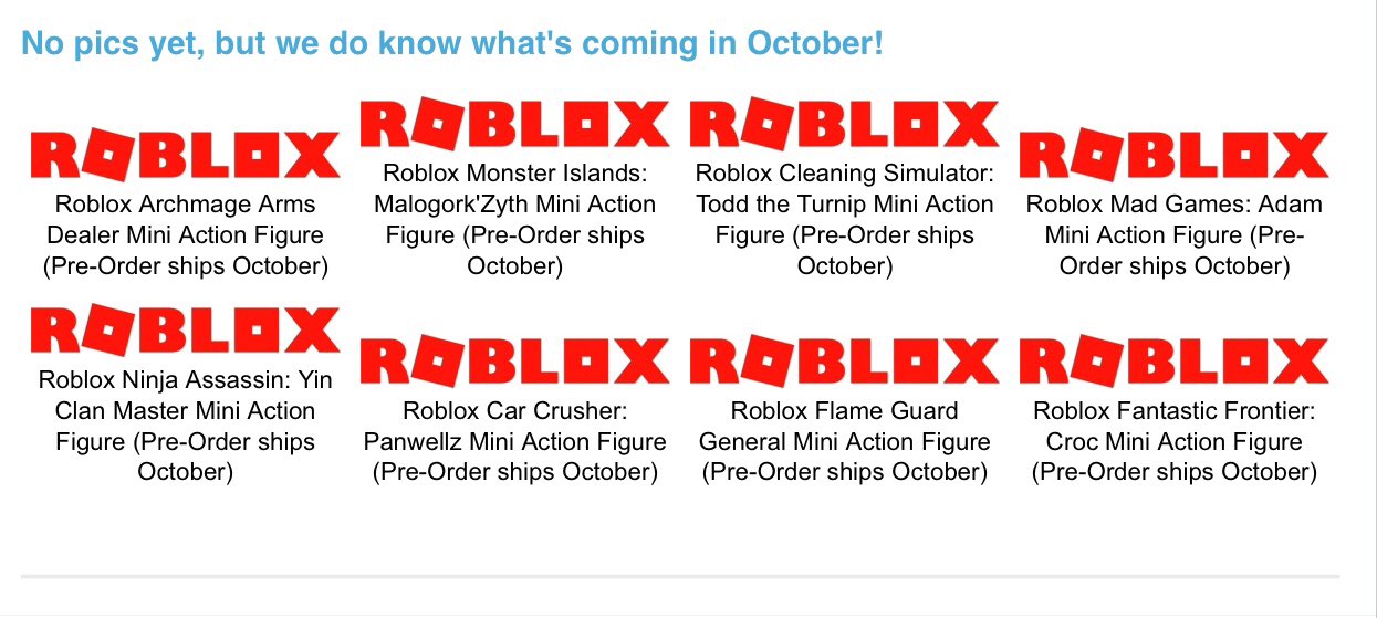 Lily On Twitter Omg I Think These Are New Roblox Toys Series 4 It Says Coming Oct But I Think Maybe It Will Be Sooner - roblox car crusher panwellz action figure