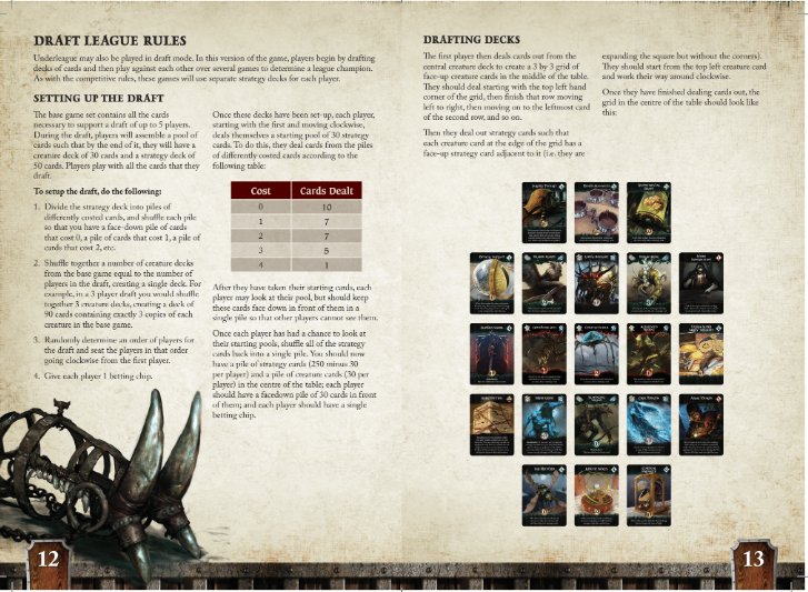 CogwrightGames's tweet image. Here's a sneak preview of the rulebook for our upcoming game, UNDERLEAGUE! We'll be sharing the full thing shortly in a Kickstarter update.