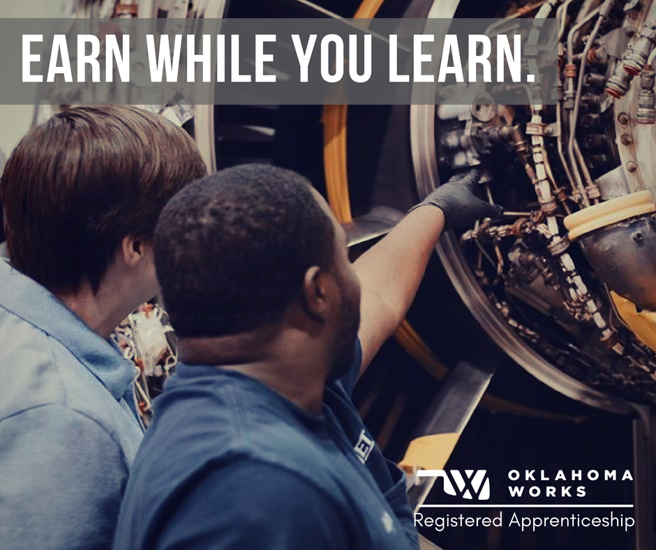 OKLAworks's tweet photo. Train for a career while earning a paycheck! Learn more about Registered Apprenticeship: https://t.co/LYiBHGw37T #ApprenticeshipWorks #EarnAndLearnOK https://t.co/xUsTkS9txT