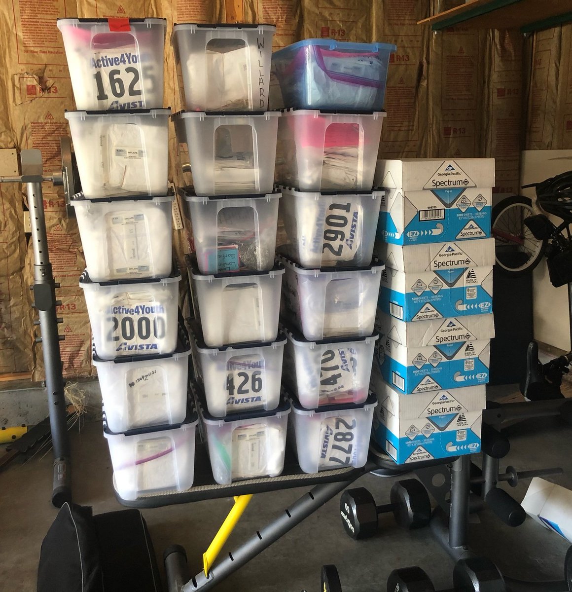 active4youth's tweet photo. 🏃‍♂️🏃‍♀️👕 | How do you organize &amp; inventory 6,000+ race bibs to chip for the fall XC season? 10 bibs at a time! #Spokane #running #crosscountry @AvistaUtilities https://t.co/Okn9oKYOW0