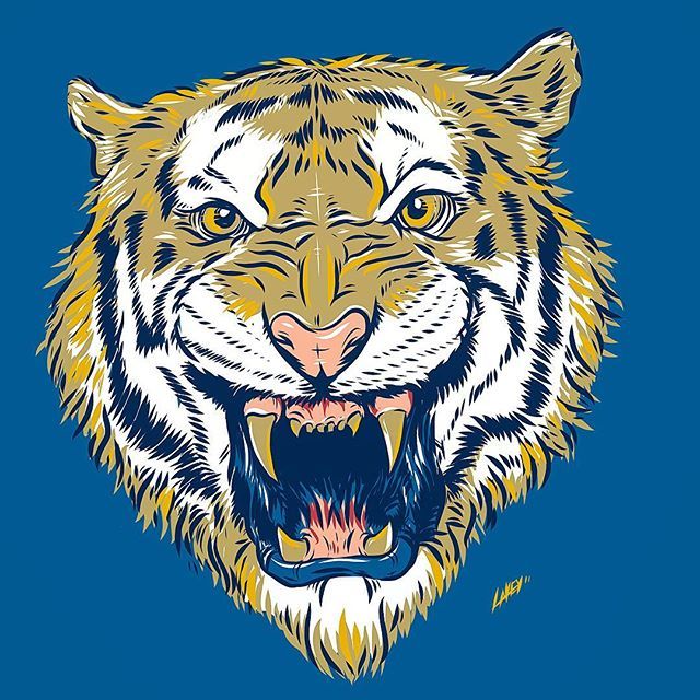 scottlakey_'s tweet photo. meeeowaza! #tigerblood #eyeofthetiger #schoolspirit
.
.
.
#mural #backoffimstarving #tiger #rawr #getit #whip #sketch #design #layout #illustration #illustrator #art #highschool #blueandgold @artcolab #lakey https://t.co/M9ZGU4rBGc