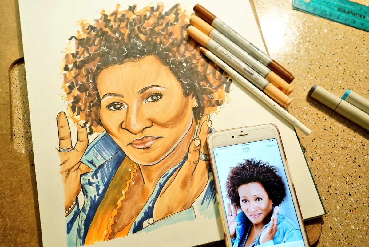 preudhommeart's tweet image. ✍🏾 My drawing of @iamwandasykes 🎨 tag her