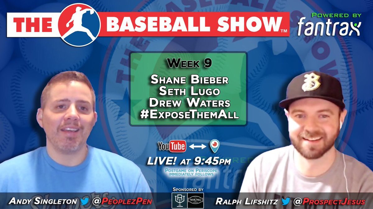 TheBeisbolShow's tweet photo. Tonight, tune in to @PeoplezPen & @ProspectJesus and allow them into your lives for ~60 short minutes that are bound to make you wiser, better at #FantasyBaseball, and even have a laugh or two #TheBaseballShow ⚾️ https://t.co/ZbO56gIepY