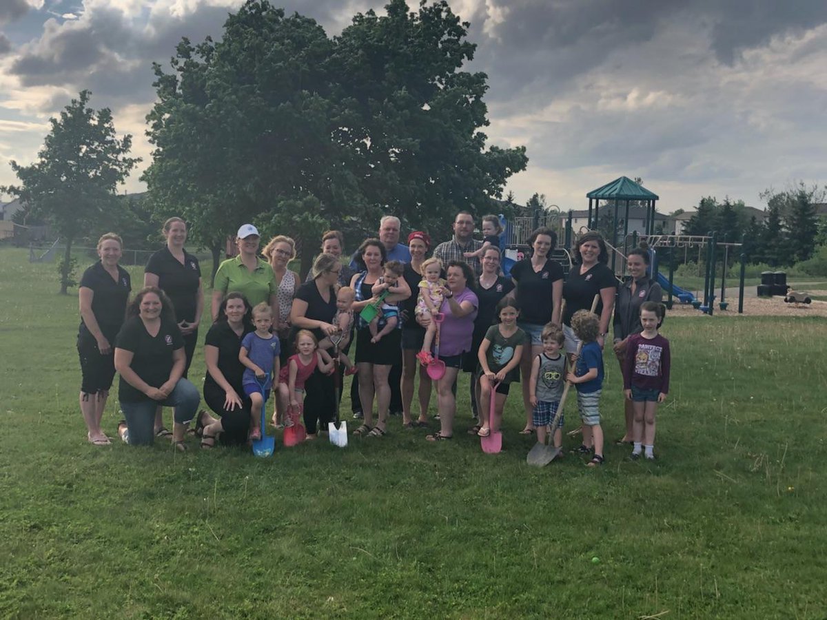 Broke ground for the Splash pad today! Great Efforts by all! #MyMapleton