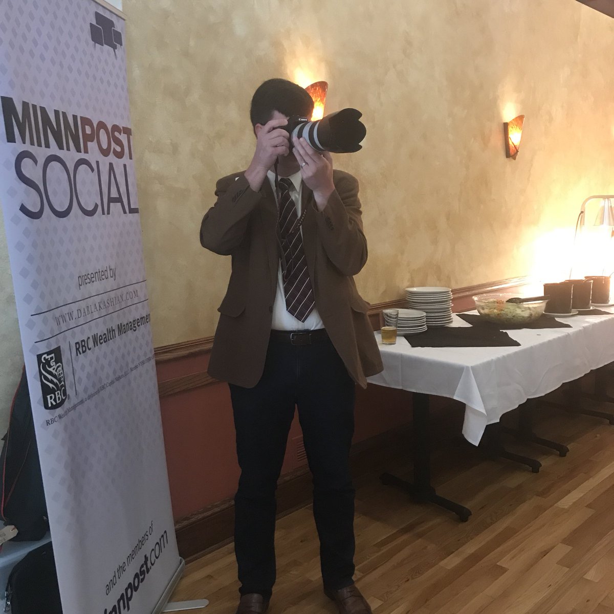 dawashington's tweet image. I think we all agree you can’t call your media outlet scrappy unless the publisher and CEO is also your event photographer. @MinnPost is hella scrappy.