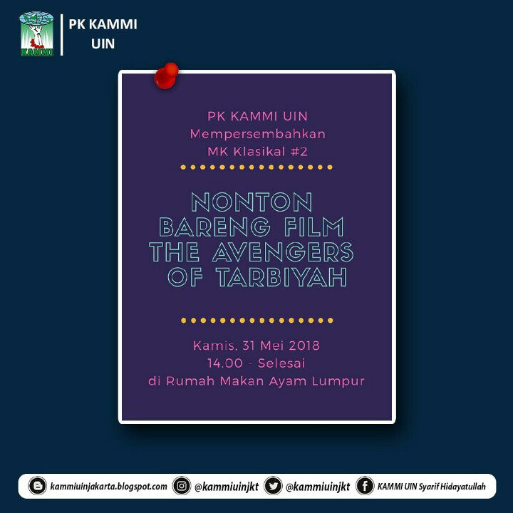 Hari ini. Kuyyy kita nongki, nobar sekaligus bubar^^ Ditunggu kehadirannyaaaaa. Karena tak kenal maka ta'aruf, karena gada lo ngga rame\^^/