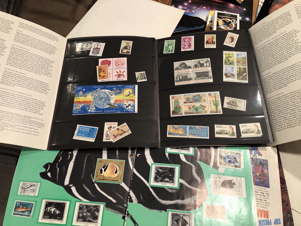 DavidHMandel's tweet photo. #foundinabox: my old #stampcollection from the early 80s. Value = $20. #canyoustilluseoldstamps? https://t.co/etkUCjEnHX