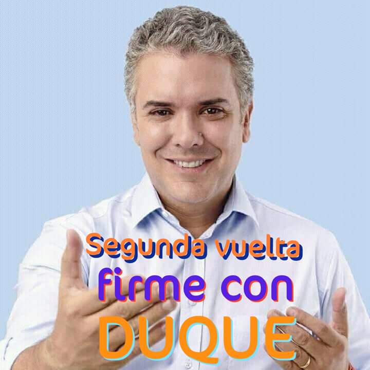 9207Jesus's tweet photo. @IvanDuque  contigo hasta el final. Gracias a @AlvaroUribeVel  de corazón te apoyamos https://t.co/PTii14OTqK