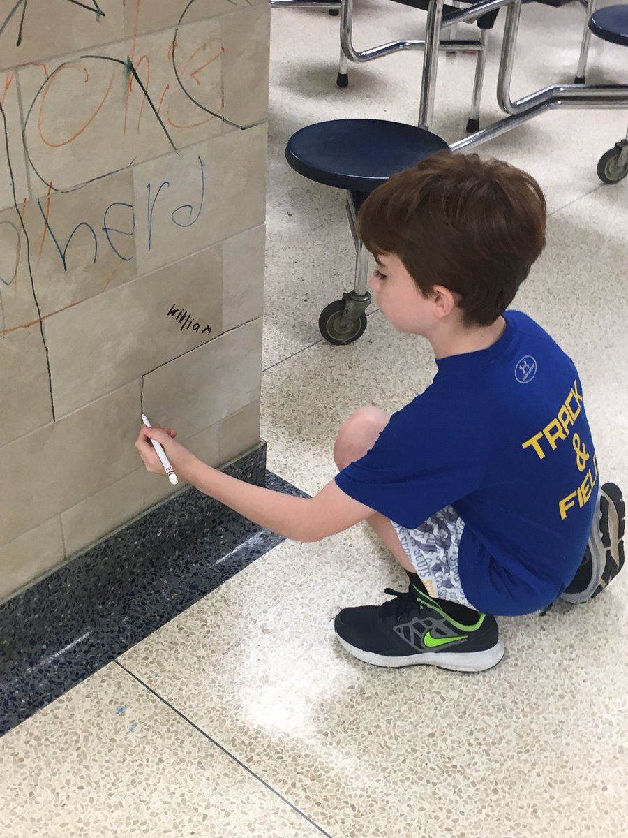 Bradfield209's tweet photo. Bradfield left a mark on these kids so they returned the favor! 🖍💙💛 #graffitiwasencouraged #signaway #pleasewriteonthewalls #saidnoteacherever #givethemasharpeeASAP #endofyearnostalgia #92yearsold #peopleofbradfield @Bradfield209 @BradfieldBold https://t.co/uRq1blSFq3