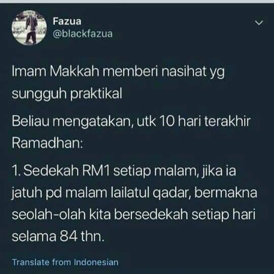 Tips terbaik untuk 10 akhir Ramadan 2018.