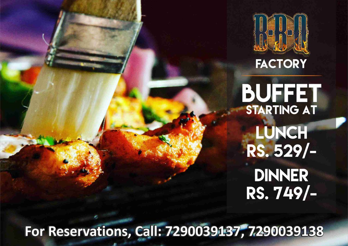 BBQ_Factory's tweet photo. " ALL YOU CAN EAT BUFFET"
N0W AT POCKET FRIENDLY PRICES
Visit us at-G1,Central Plaza Mall,Golf Course Road,Sec.53,Gurugram.
For Reservation call:7290039137/38.
#bbqfactory #barbeque #livegrill #pocketfriendly #buffet #Gurugram https://t.co/dtoX7lvF6W