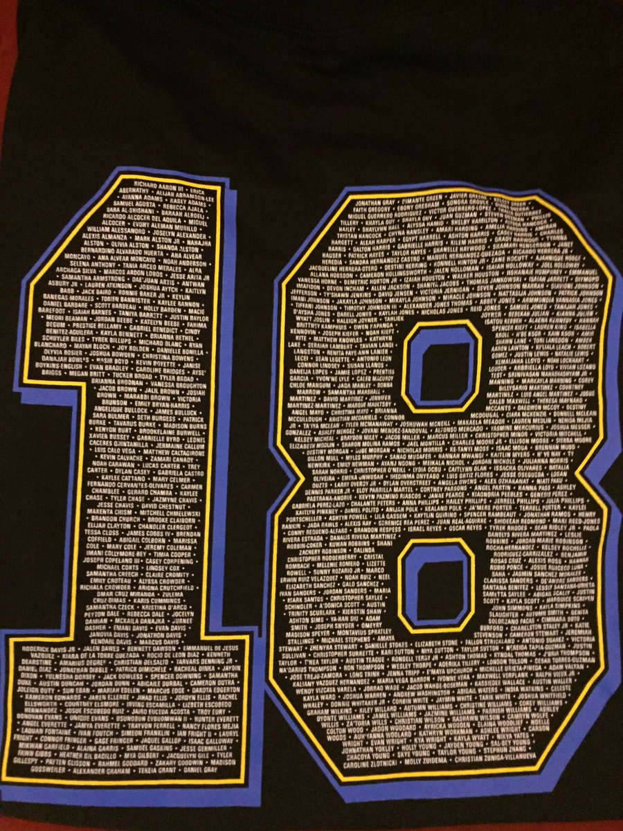 Class of 2018 shirts are in! Get one for $10 at the senior picnic tomorrow 🔥🔥 ((rt when you find your name in the 18)