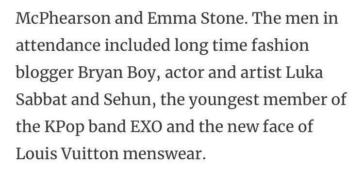 jdkimji's tweet photo. "... and Sehun, the youngest member of kpop band EXO and the new face of Louis Vuitton menswear."

THAT'S OUR BOY OH SEHUN!

#dafBAMA2018EXO @weareoneEXO https://t.co/oujVQwsjVJ