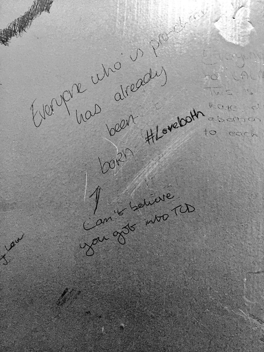 Merleing13's tweet photo. Can’t beat bathroom graffiti takedowns at TCD #8thref https://t.co/pXDvPcX2gw