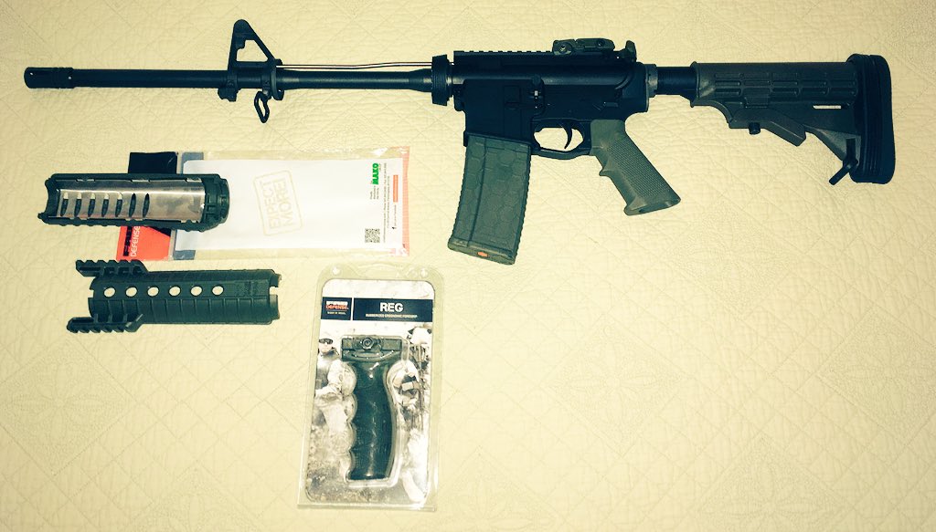 _Mark_Gainey_'s tweet photo. After one year, I finally assembled my #Core15 #AR15 complete w/ olive drab green furniture. I had to wait 2 months for @themakogroupUSA to send me my hand guard. Also, the #DoubleTap trigger is installed. Now for some real redneck fun! 😄 https://t.co/J9gnJP7ypR