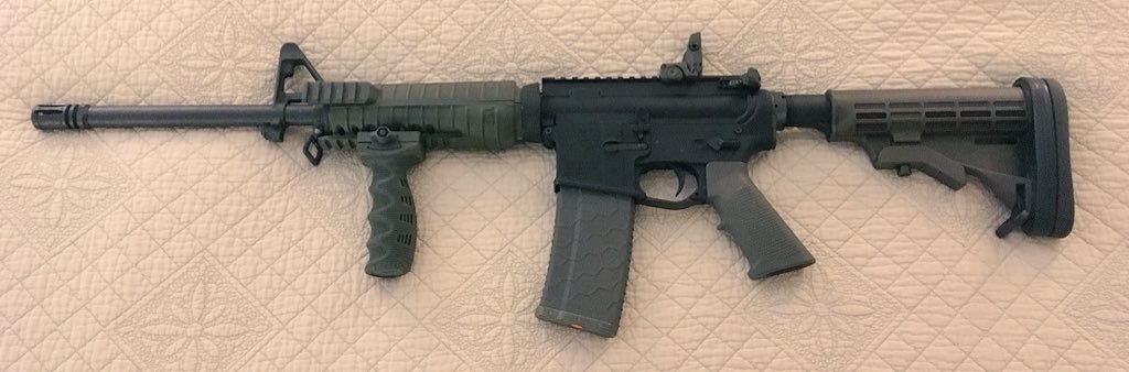 _Mark_Gainey_'s tweet photo. After one year, I finally assembled my #Core15 #AR15 complete w/ olive drab green furniture. I had to wait 2 months for @themakogroupUSA to send me my hand guard. Also, the #DoubleTap trigger is installed. Now for some real redneck fun! 😄 https://t.co/J9gnJP7ypR