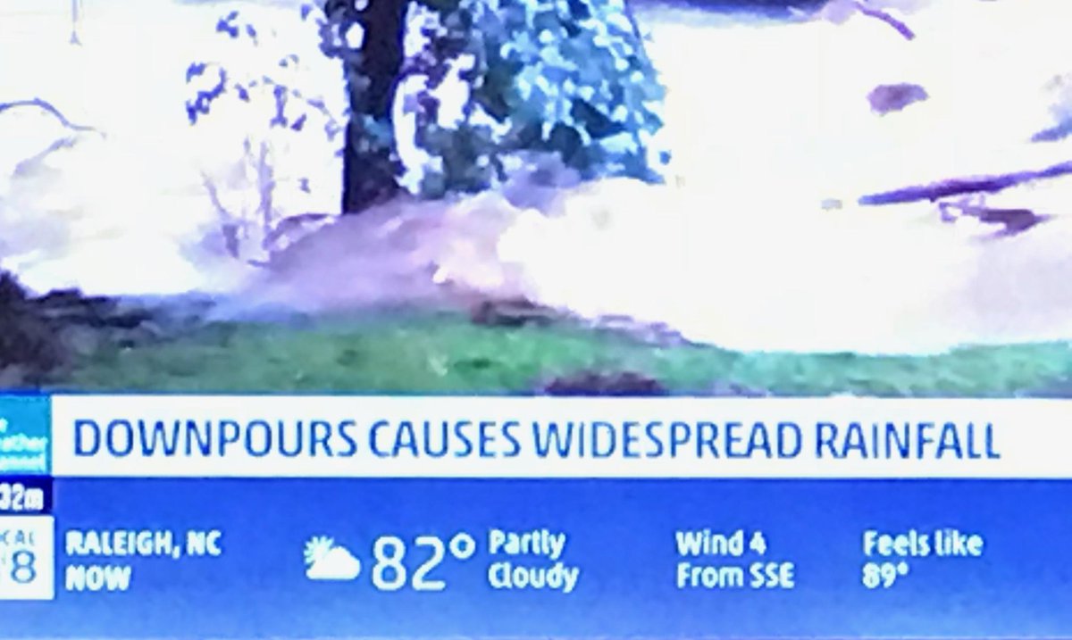 roxxymarks's tweet photo. Apparently the captions ideas got washed out too. 😂 #wxgeek #weather #avlwx #weatherchannel https://t.co/1qPA0Jl0LE