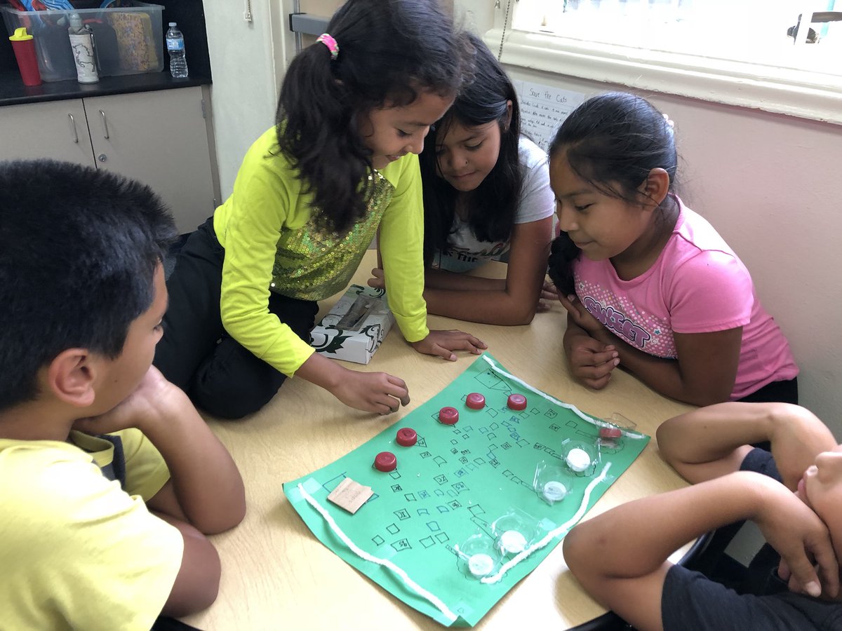 JKniseley1's tweet photo. Student created math games!  Energizing teaching and learning! Thx @RedmondRocks #FSS_STEM #fuesd https://t.co/2YljSP2IhT