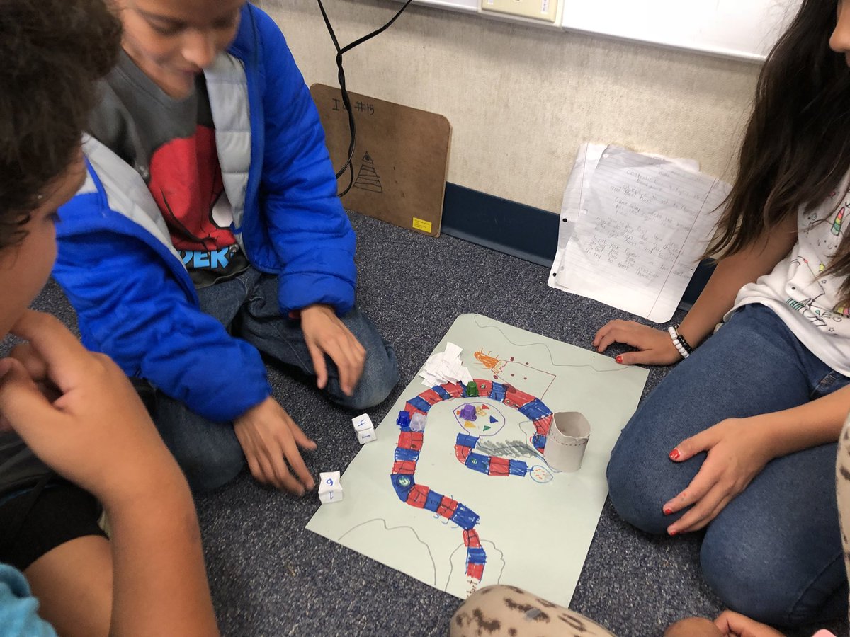 JKniseley1's tweet photo. Student created math games!  Energizing teaching and learning! Thx @RedmondRocks #FSS_STEM #fuesd https://t.co/2YljSP2IhT