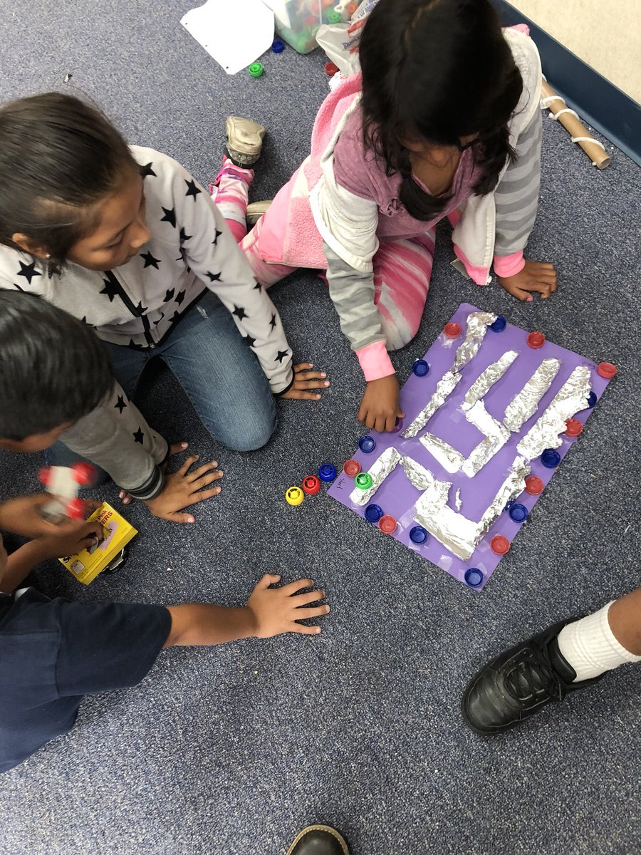 JKniseley1's tweet photo. Student created math games!  Energizing teaching and learning! Thx @RedmondRocks #FSS_STEM #fuesd https://t.co/2YljSP2IhT