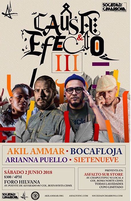 Bocaquilombo's tweet photo. Quedan menos de 80 boletos para #CausayEfecto3 en el @FCHilvana . No te quedes afuera! consigue los tuyos antes del sábado! https://t.co/t9vyfxr3RL