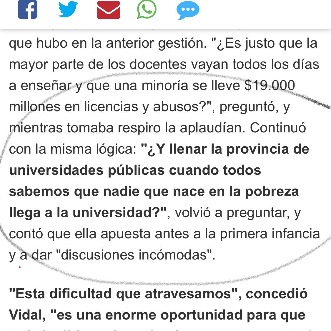 odonnellmaria's tweet photo. El argumento de Vidal contra la universidades del conurbano: “nadie que nace en la pobreza llega a la universidad” https://t.co/jXuCyQGMe1