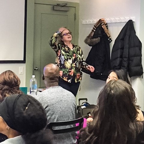 We're proud to count Anne-Marie Speed among our customers. Anne-Marie  teaches at the Royal Academy of Music in London, and is one of the  world’s foremost authorities on the Estill vocal method. Her workshops  in New York are at our rental studio. #rentyours