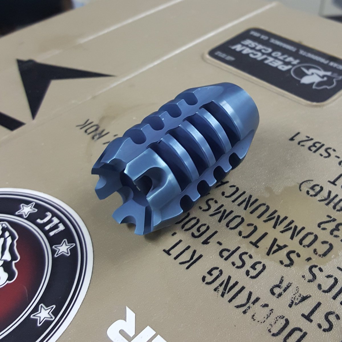 TacAdvanArmory's tweet photo. FB series Ti comp in blasted and brushed blue anodized finish.
#TiCamo #TiMuzzleBrake #muzzlebrake #titanium #ar15 #ar15build #ar15porn #gun #guns #gunporn #follow #awesome #look #madeinamerica #madeinusa #merica #murica #freedom #2a #2ndamendment #supportsmallbusiness #colorful https://t.co/pZYhDWjmsO