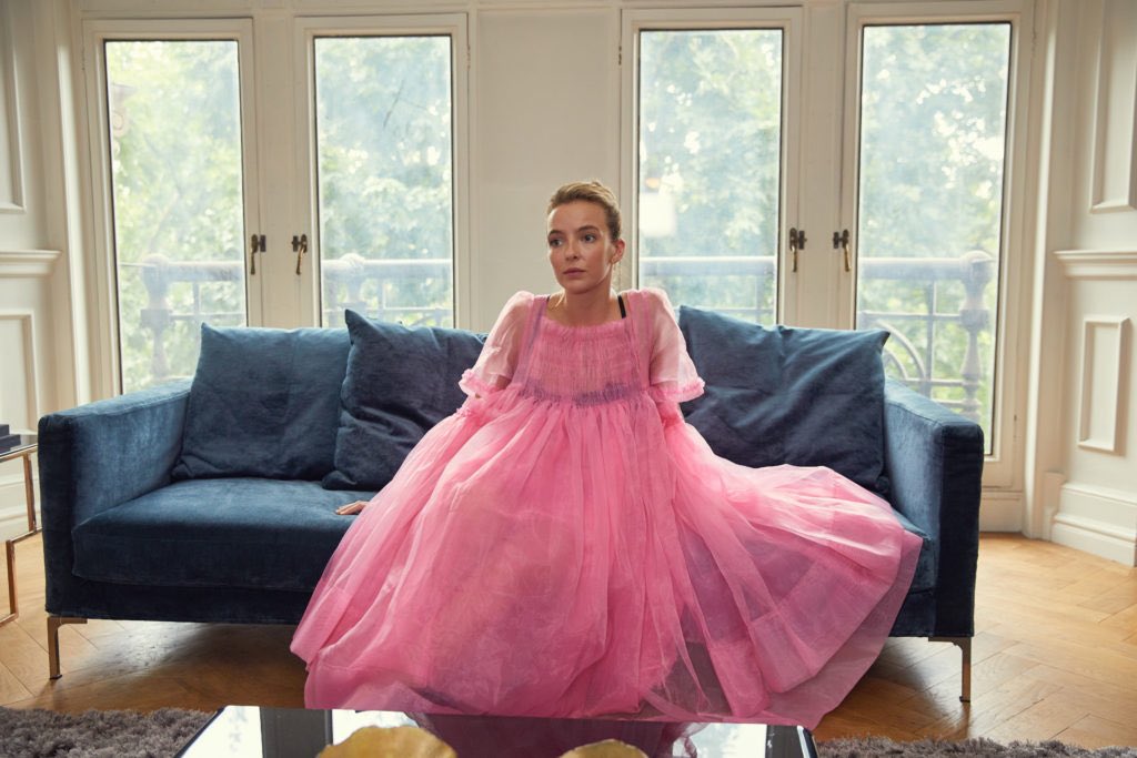 popcultureview's tweet photo. @theRedheadAriel digs the pink dress couture. #DeliciouslyEvil 

#TVTalk @SMSOnAir @JayMcChaos @kfink12 #KillingEve @DeanGeorgaris https://t.co/f24dc4Co6S