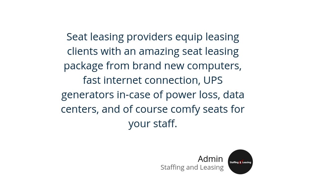 staffingleasing's tweet photo. 15 Advantages of Seat Leasing For Your Business https://t.co/82XYv9xUGC #call center #office space #Philippines https://t.co/0CqtL2bwIN